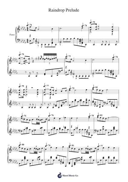 Raindrop Prelude Sheet Music by undefined-Arr.Handre Raekiel
