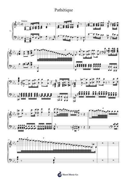 Pathétique Sheet Music by Ludwig van Beethoven-Arr.Crailynn Rodlan