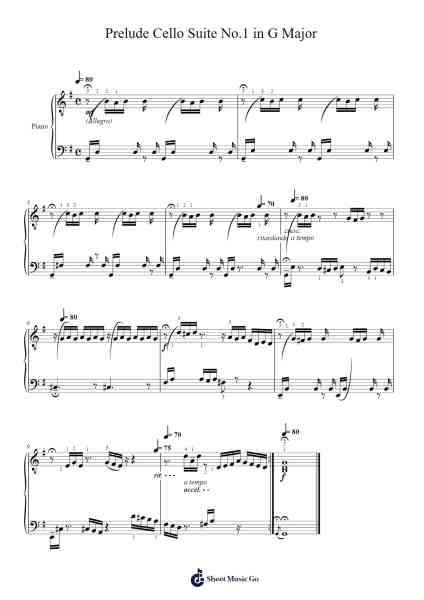 Cello Suite No. 1 in G Major, BWV 1007: I. Prelude Sheet Music by Johann Sebastian Bach-Arr.Gorliz
