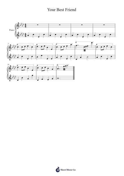 Your Best Friend Sheet Music by Toby Fox-Arr.Lesvien Billjay