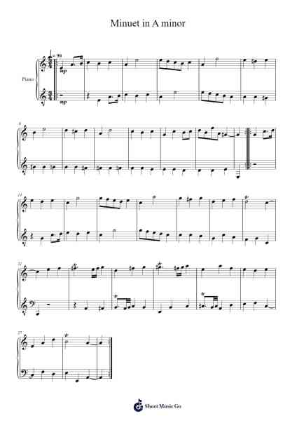 Minuet in A minor Sheet Music by Archippe Yepmou-Arr.Ruthneil Rulan