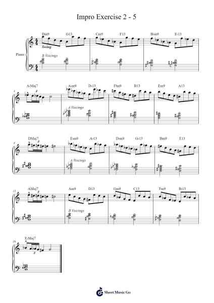 Impro Exercise 2 - 5 Sheet Music by undefined-Arr.Bardse Halwatt