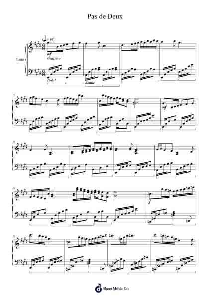Pas de Deux Sheet Music by Ronald E. McVey-Arr.Hudcie Rhoclark