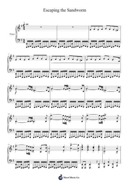 Ori and the Will of the Wisps - Escaping the Sandworm Sheet Music by Gareth Coker-Arr.Debhum Browntor