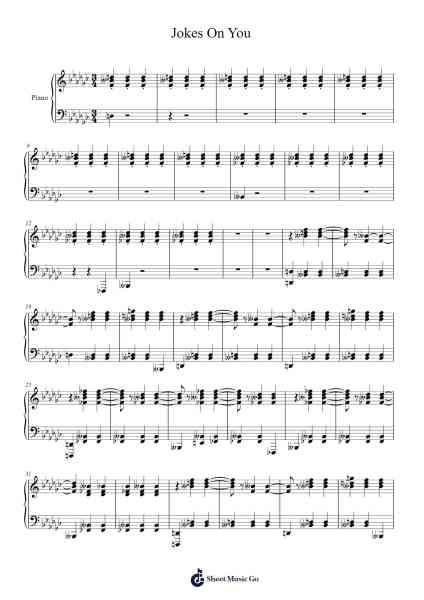 Jokes On You Sheet Music by Zebrahead-Arr.Grelitt Bachdrow