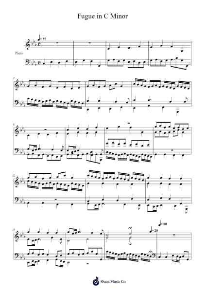 Fugue in C Minor Sheet Music by undefined-Arr.Nestowe Yorkse