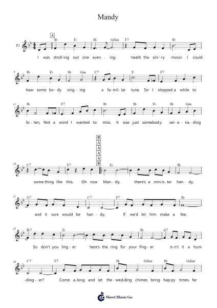 Mandy Sheet Music by Irving Berlin-Arr.Sailsharte Troypril