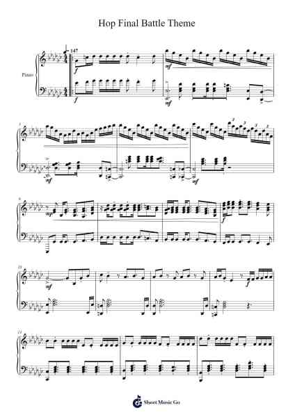 Hop Final Battle Theme Sheet Music by undefined-Arr.Stanid