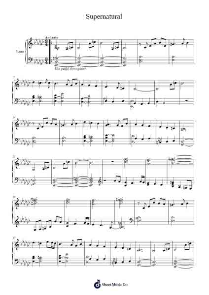 Supernatural Sheet Music by Skyler Williams-Arr.Loliz O'Conbach