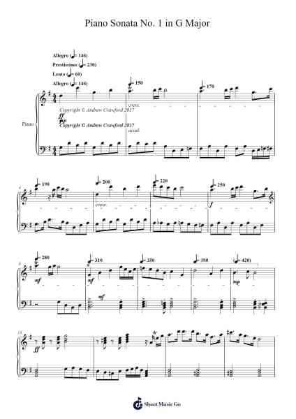 Piano Sonata No. 1 in G Major Sheet Music by undefined-Arr.Hulstone Lilsper