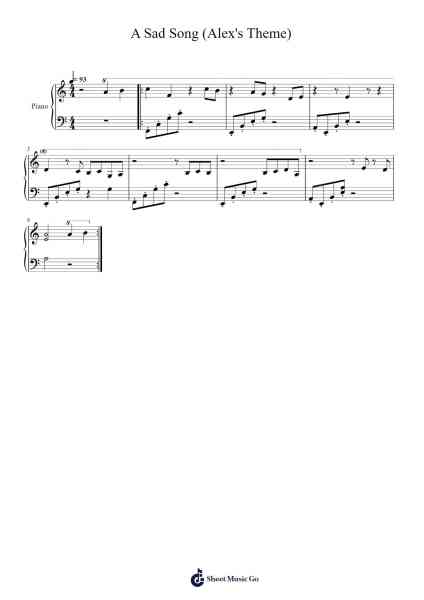 A Sad Song (Alex's Theme) Sheet Music by ConcernedApe-Arr.Cookdunn