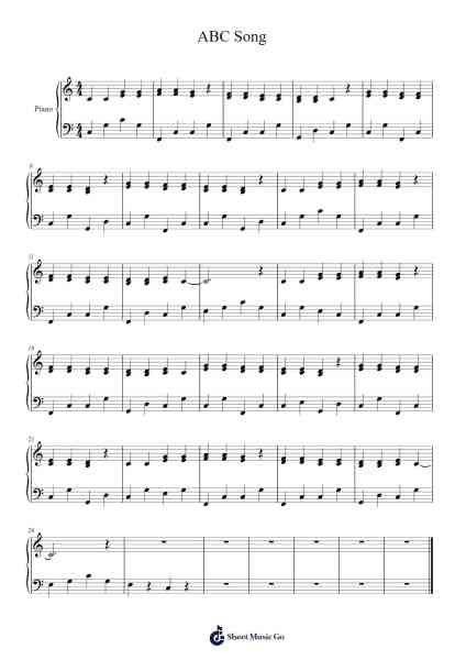ABC Song Sheet Music by undefined-Arr.Dawnbian Sherqe