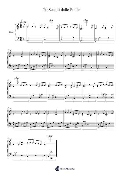 Tu scendi dalle stelle Sheet Music by De Liguori-Arr.Sanhan Eipscius