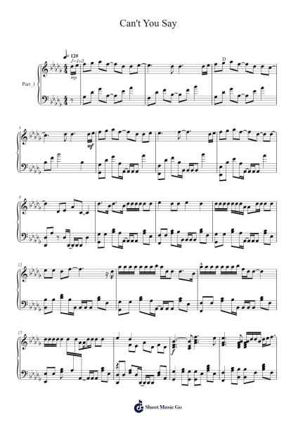 Can't You Say Sheet Music by undefined-Arr.Himorse