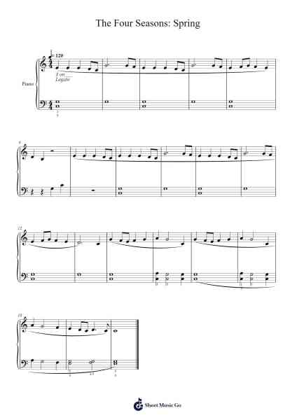 The Four Seasons - Spring in E Major, RV. 269: I. Allegro Sheet Music by Antonio Vivaldi-Arr.Selo Lysel