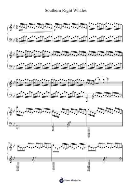 Southern Right Whales Sheet Music by Jacob Shea-Arr.Mileswin Joanmuel