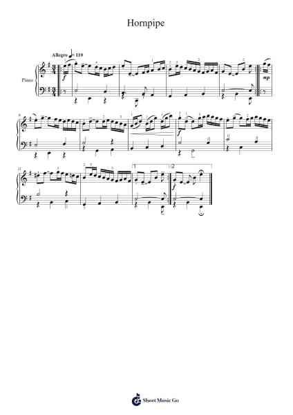 Hornpipe Sheet Music by Henry Purcell-Arr.Raelo