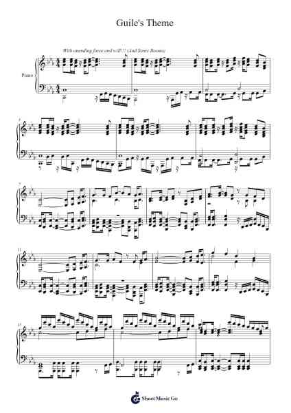 Guile's Theme Sheet Music by undefined-Arr.Hoodlyle Joyyoung