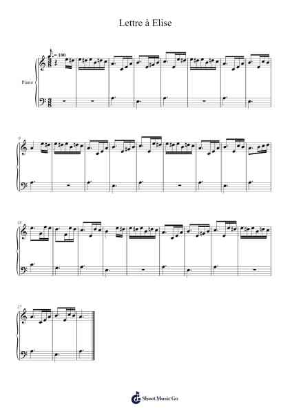 Für Elise, WoO 59 Sheet Music by Ludwig van Beethoven-Arr.Hartepeare