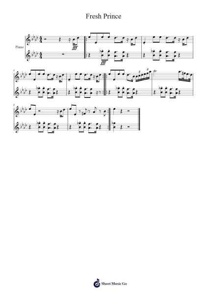 Fresh Prince Sheet Music by undefined-Arr.Nickkirk Inje