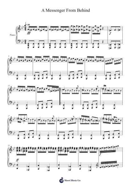 A Messenger From Behind Sheet Music by Kow Otani-Arr.Cherlian Zimreed