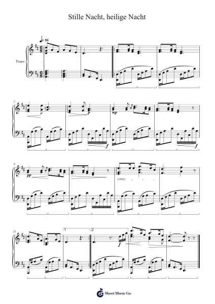 Stille Nacht, heilige Nacht Notenblatt von Franz Gruber-Arr.Vibard Brumens