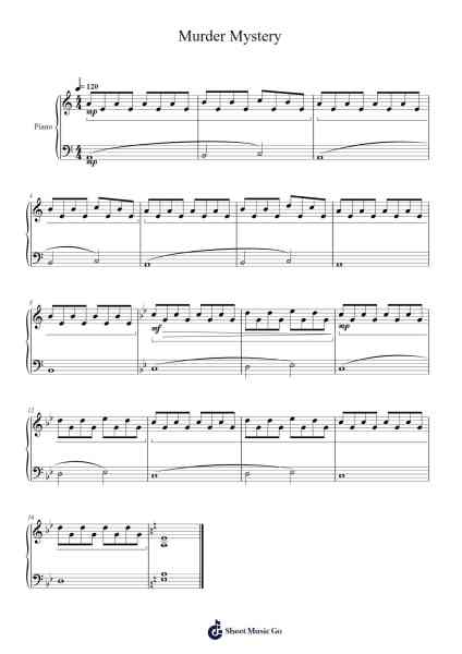 Murder Mystery Sheet Music by Delind-Arr.Osrias Drewnia