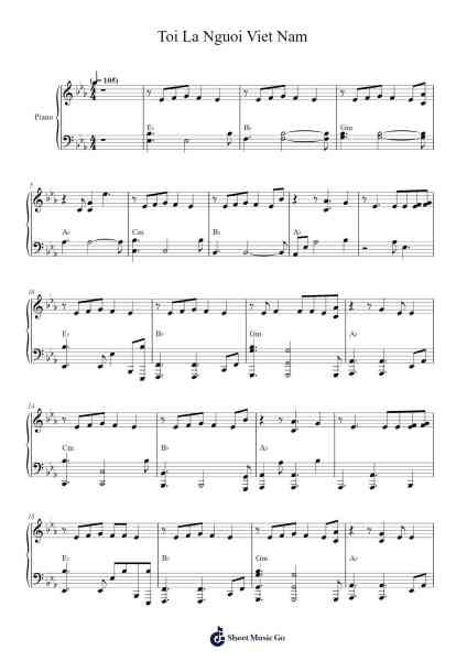 Toi La Nguoi Viet Nam Sheet Music by Anh Minh-Arr.Lesvien Billjay