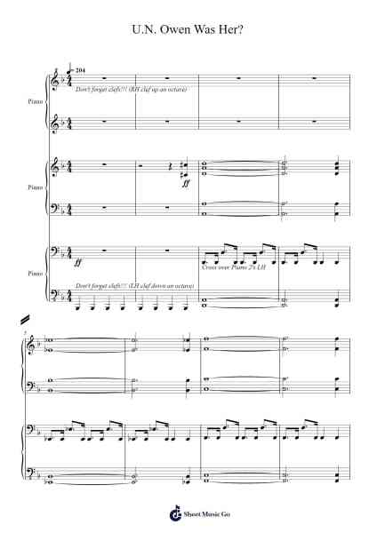 U.N. Owen Was Her? Sheet Music by Pullpeare Bloorbins-Arr.Genus