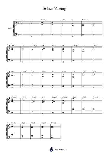 16 Jazz Voicings Sheet Music by Virlouis-Arr.Larple