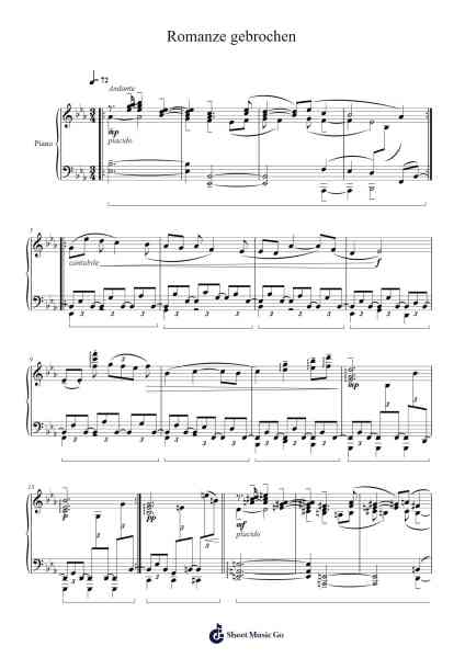 Romanze gebrochen Sheet Music by Montlot-Arr.Aumeo Glennrine