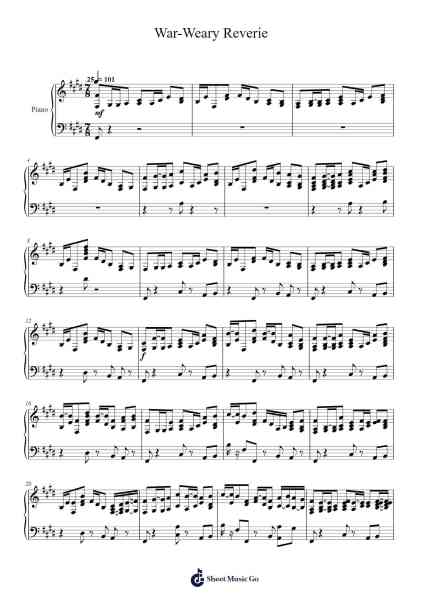 War-Weary Reverie Sheet Music by XavierEXE/Selvut282-Arr.Efkirk