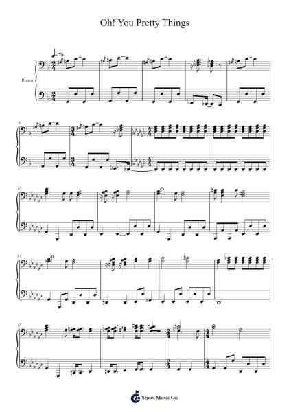 Oh! You Pretty Things Sheet Music by David Bowie-Arr.Churmike