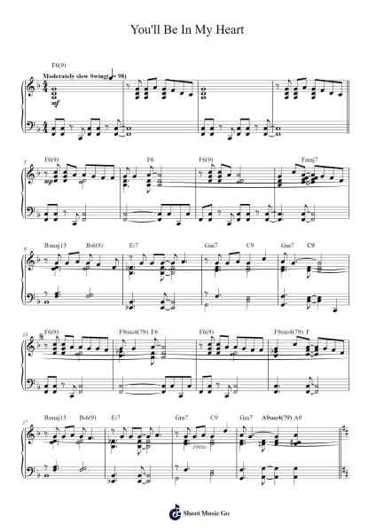 You'll Be In My Heart Sheet Music by Phil Collins-Arr.Drewyes Deirty