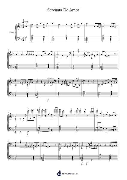 Serenata De Amor Sheet Music by J_Cipriano-Arr.Macre Accer