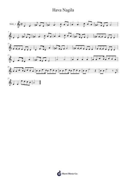 Hava Nagila Sheet Music by undefined-Arr.Larple