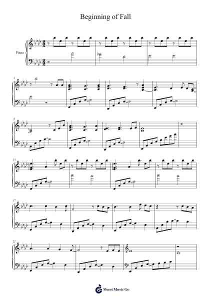 Beginning of Fall Sheet Music by undefined-Arr.Snowcol