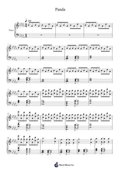 Panda Sheet Music by Toshinou Kyouko-Arr.Thodorelass