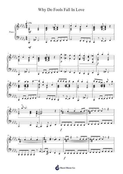 Why Do Fools Fall In Love Sheet Music by A. Hunter-Arr.Latbel Conler