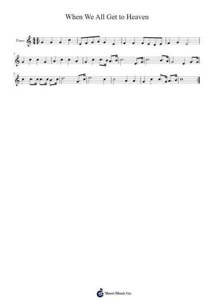 When We All Get to Heaven Sheet Music by undefined-Arr.Geofchael