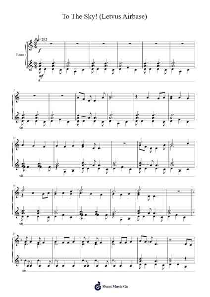 To The Sky! (Letvus Airbase) Sheet Music by undefined-Arr.Evertrine Curcent