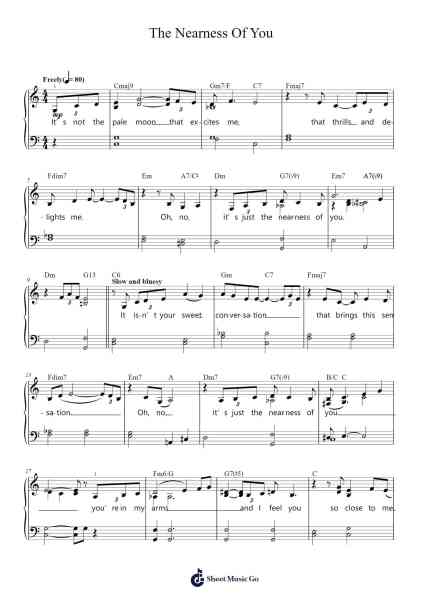 The Nearness Of You Sheet Music by Norah Jones-Arr.Chilflower