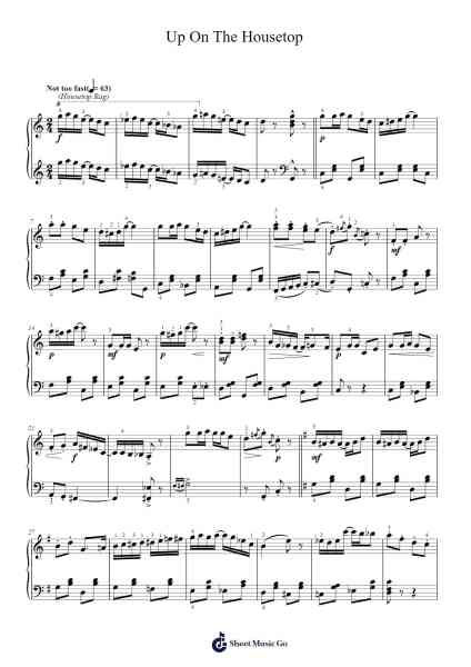 Up On The Housetop Sheet Music by B.R. Hanby-Arr.Maypaul