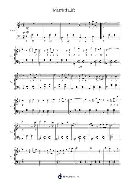 Married Life Sheet Music by Michael Giacchino-Arr.Drewleste Morebia