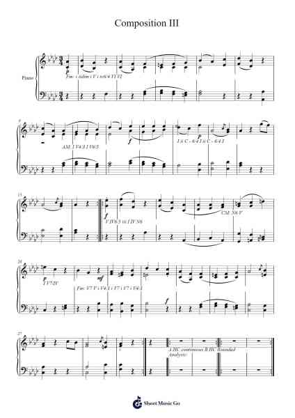 Composition III Sheet Music by Ludwig van Beethoven-Arr.Springgene