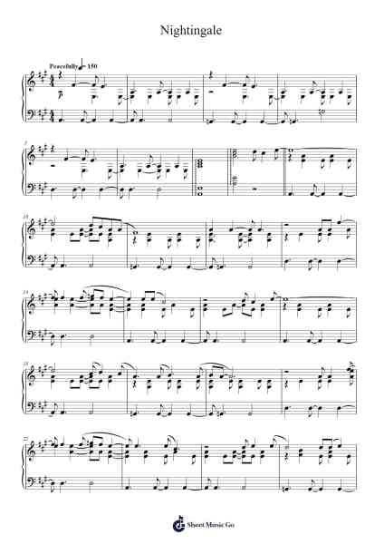 Nightingale Sheet Music by Norah Jones-Arr.Saslaide Wattvic