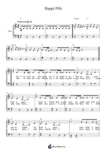 Happy Pills Sheet Music by Norah Jones-Arr.Thompps