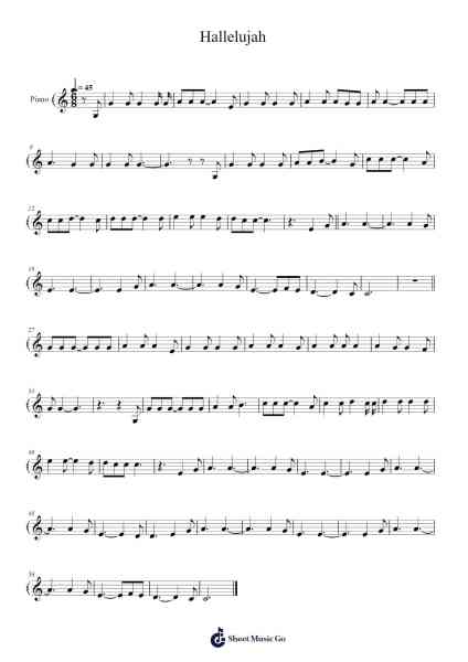 Hallelujah Sheet Music by Leonard Cohen-Arr.Swinale Reedria