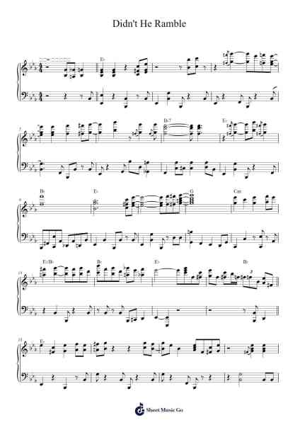 Didn't He Ramble Sheet Music by Dr. John-Arr.Browntis