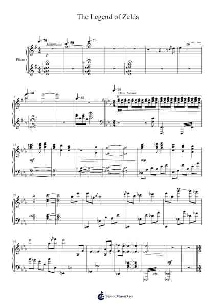 The Legend of Zelda Sheet Music by Manaka Katoaka/Yasuaki Iwata/Hajime Wakai-Arr.Eming Birdreade